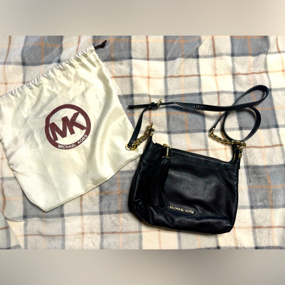 Micheal Kors Pebbled Leather Crossbody with Leather Tassel